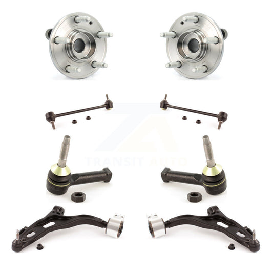 Hub Bearing Lower Control Arm Outer Tie Rod & Link Front Kit (8Pc) For Ford Five