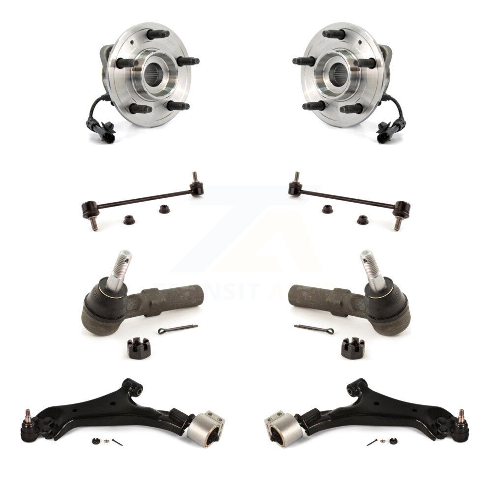 Hub Bearing Lower Control Arm Outer Tie Rod Link Front Kit (8Pc) For Saturn Vue