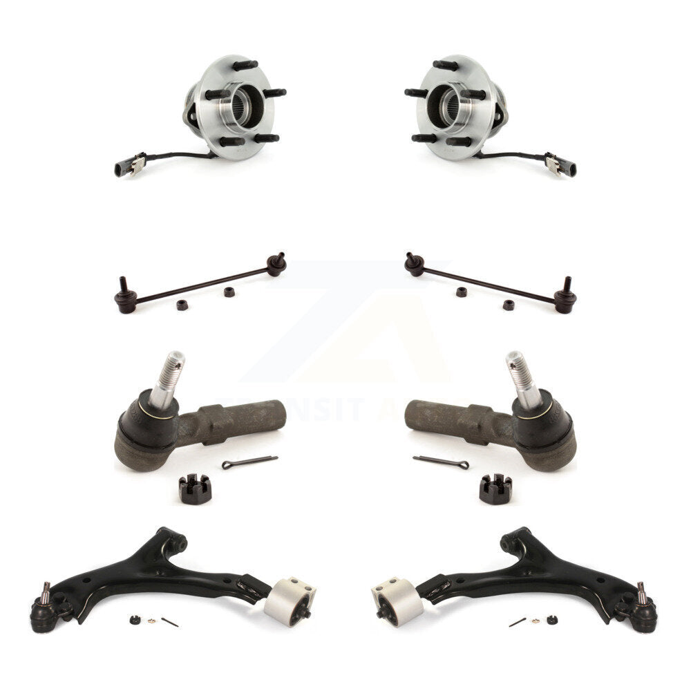 Hub Bearing Lower Control Arm Outer Tie Rod Link Front Kit (8Pc) For Saturn Vue