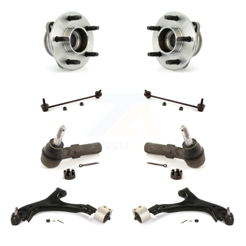 Hub Bearing Lower Control Arm Outer Tie Rod Link Front Kit (8Pc) For Saturn Vue