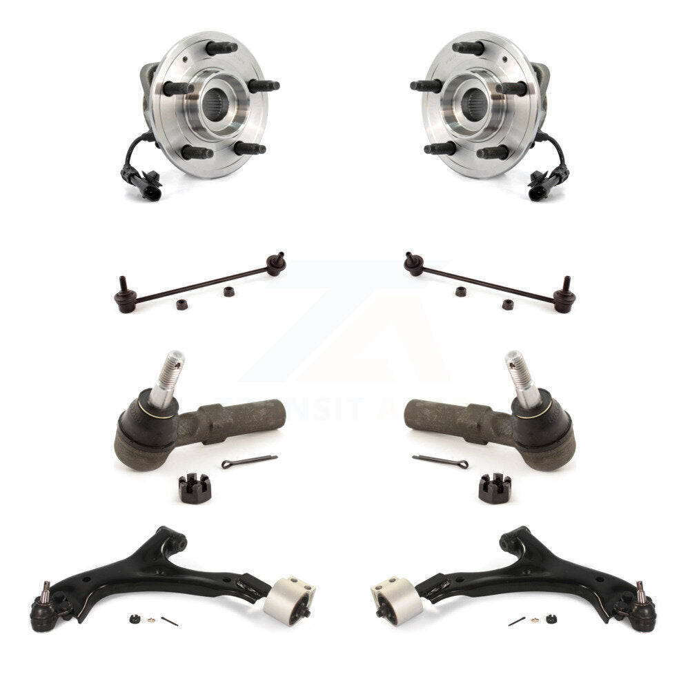 Hub Bearing Lower Control Arm Outer Tie Rod & Link Front Kit (8Pc) For Chevrolet