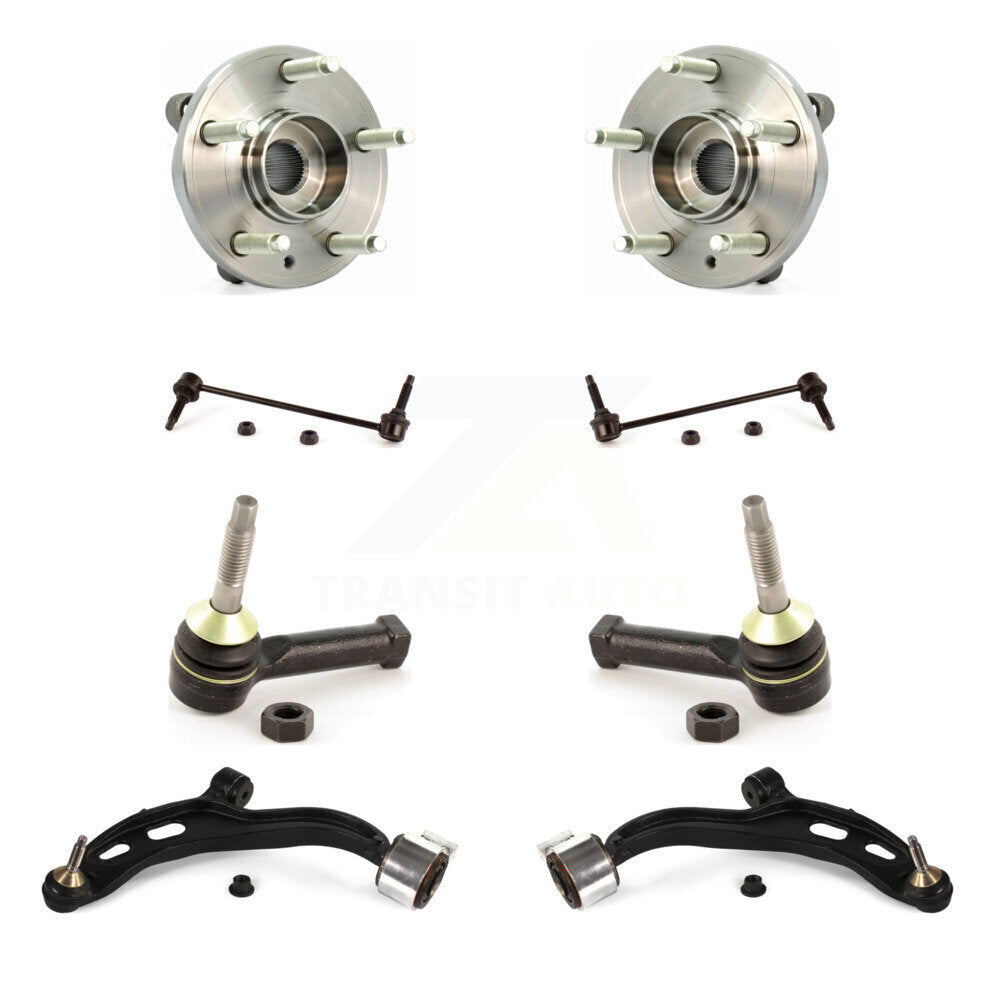 Bearing Lower Control Arm Outer Tie Rod & Link Front Kit (8Pc) For Ford Flex MKT