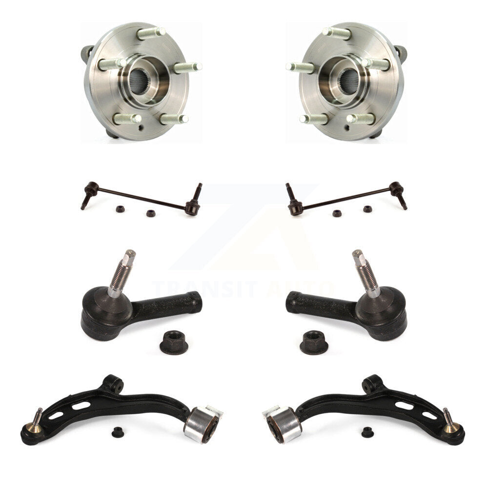 Bearing Lower Control Arm Outer Tie Rod & Link Front Kit (8Pc) For Ford Flex MKT