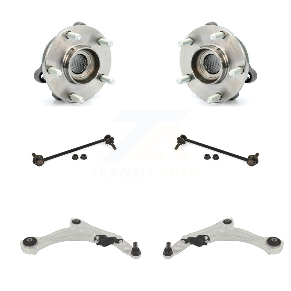 Hub Bearing Lower Control Arm & Link Front Kit (6Pc) For 2009-2014 Nissan Maxima