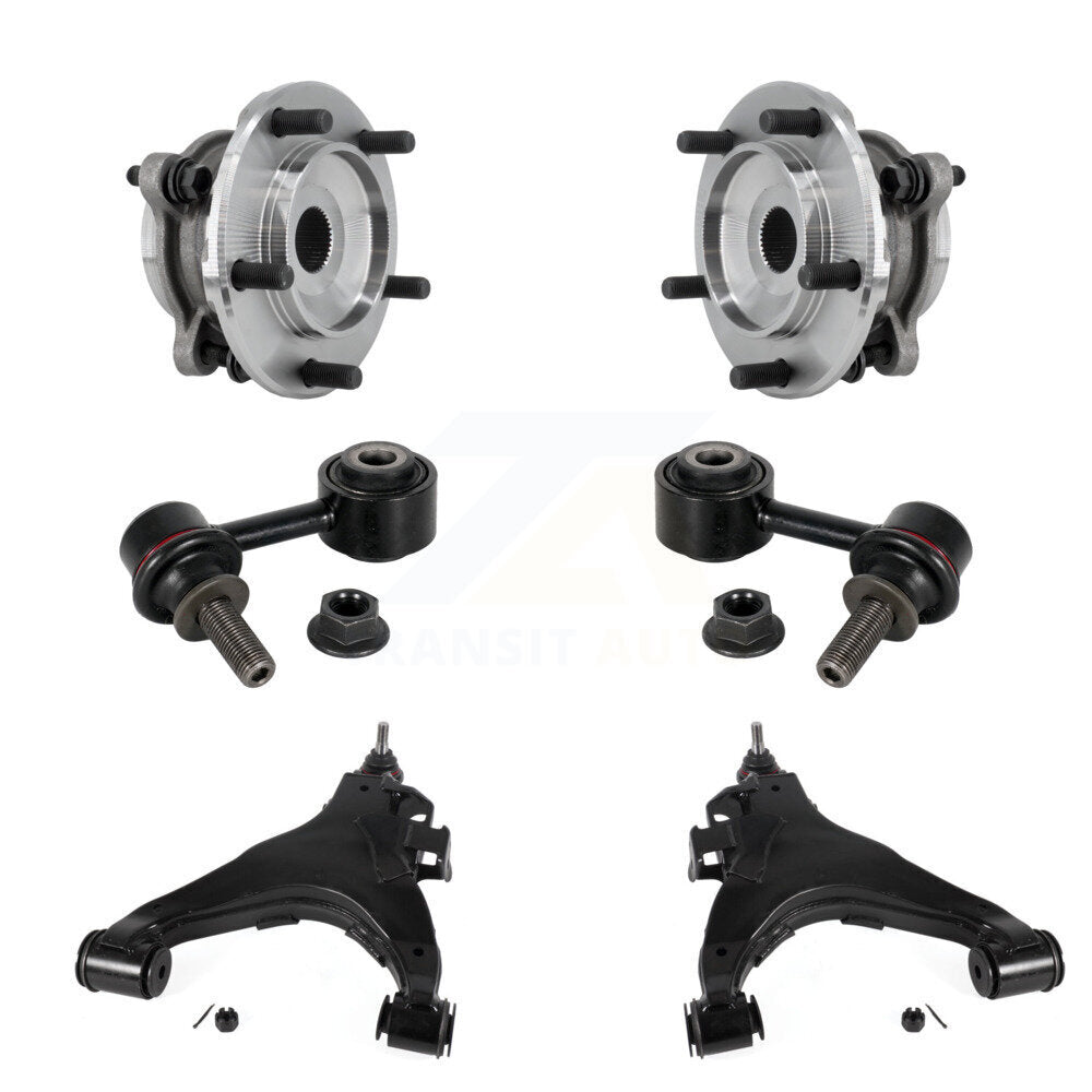 Hub Bearing Lower Control Arm Link Front Kit (6Pc) For Toyota Tundra Sequoia 4WD