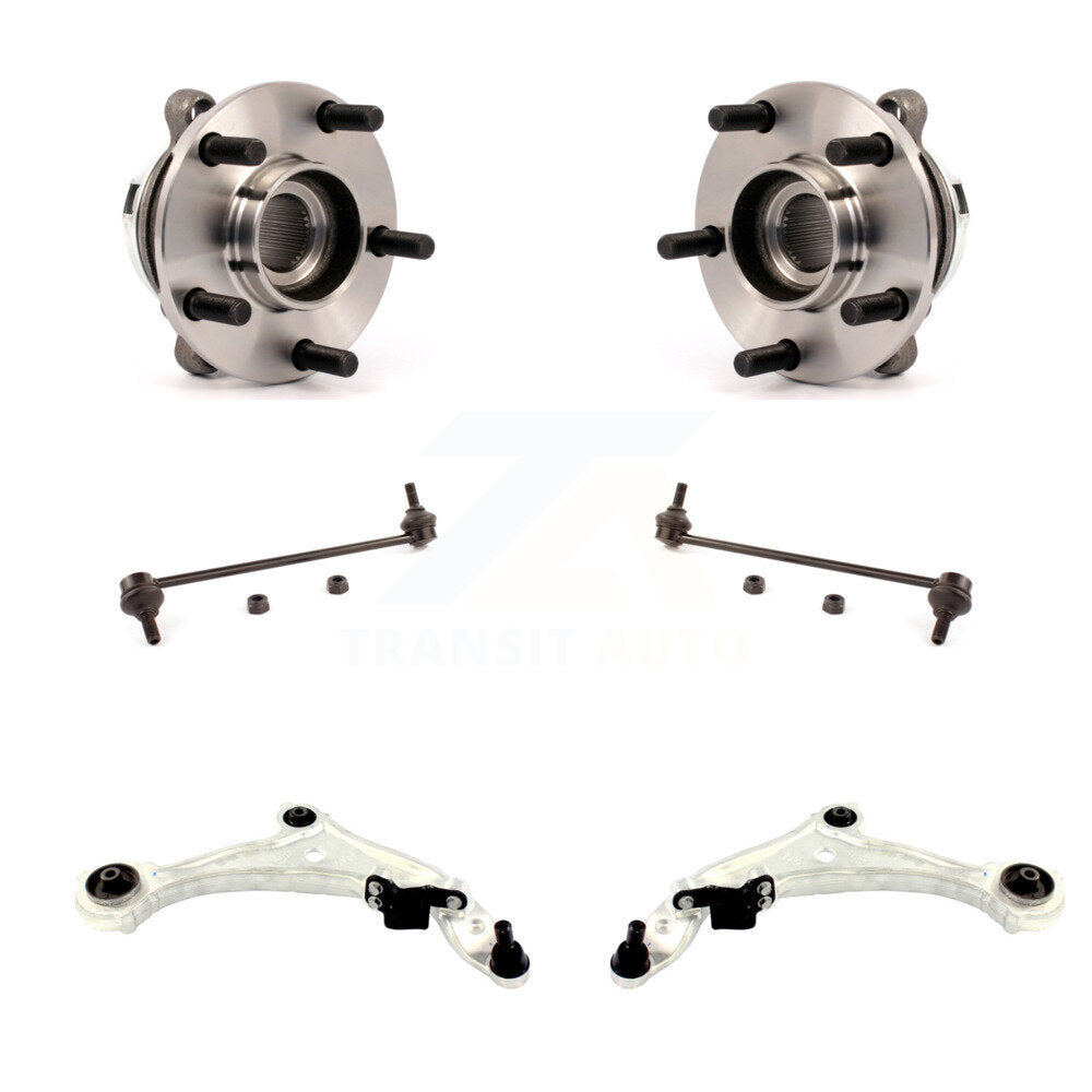 Hub Bearing Lower Control Arm & Link Front Kit (6Pc) For 2009-2014 Nissan Murano