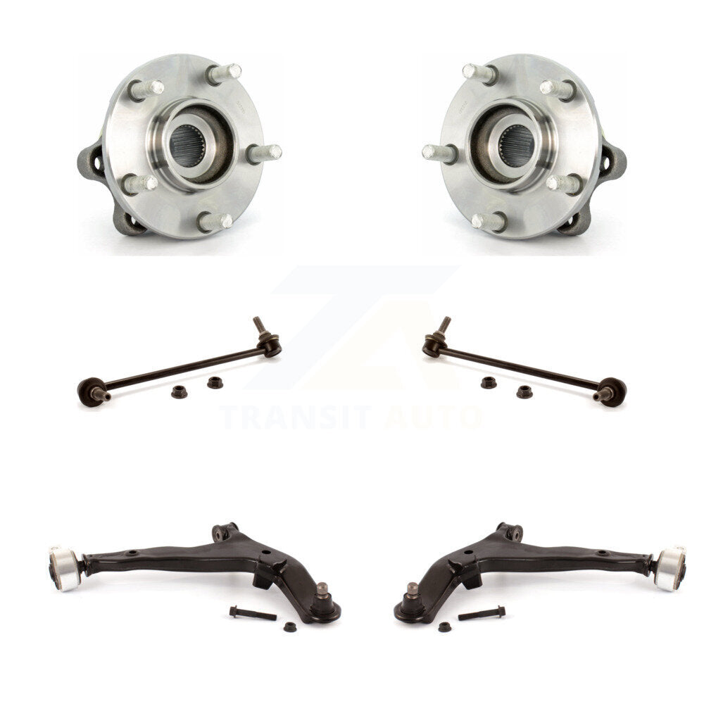Hub Bearing Lower Control Arm & Link Front Kit (6Pc) For 2003-2007 Nissan Murano