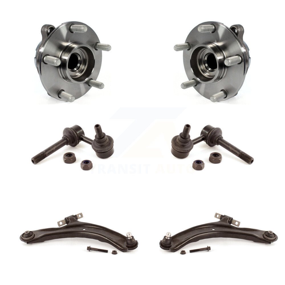 Hub Bearing Lower Control Arm Link Front Kit (6Pc) For Nissan 370Z Base/Touring