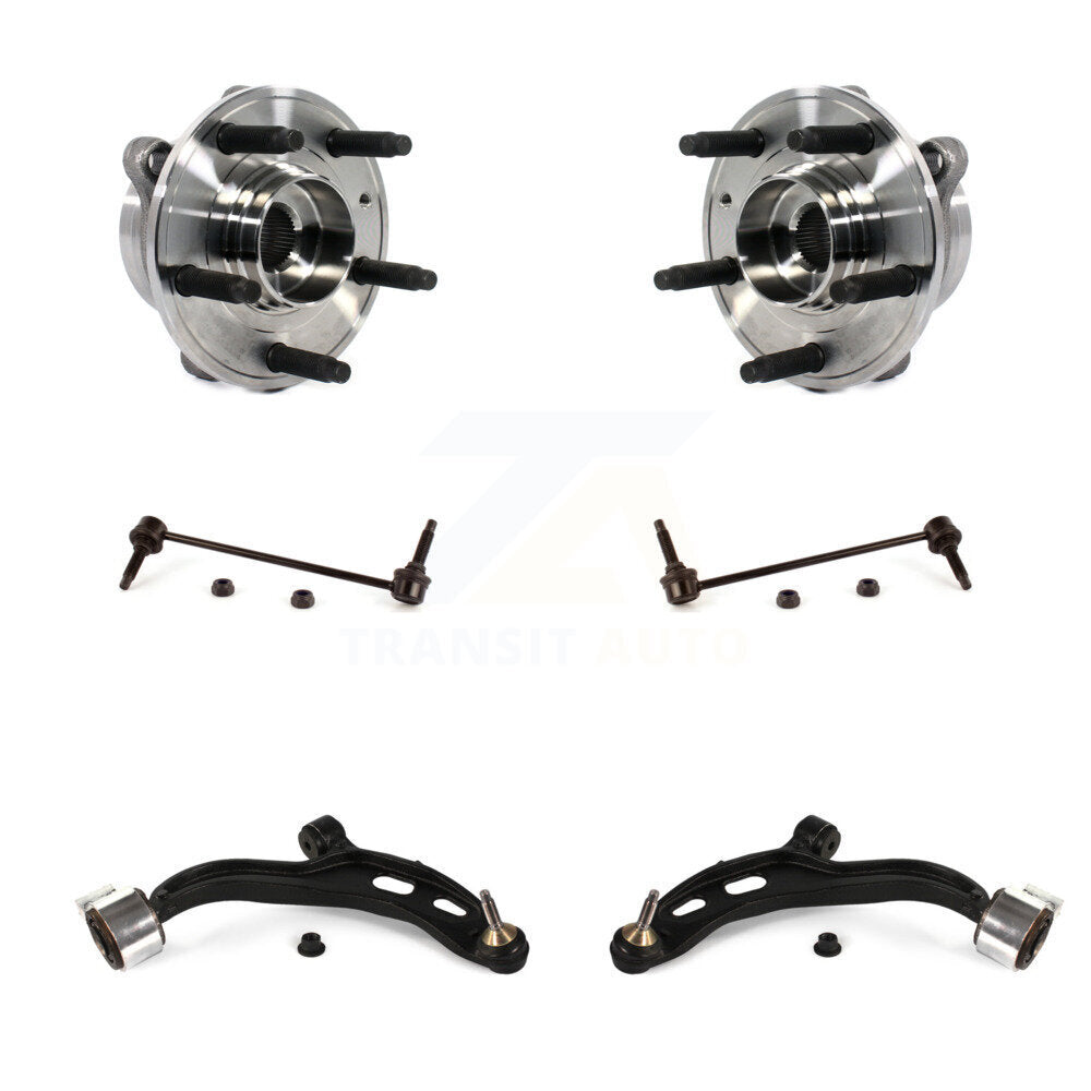 Hub Bearing Lower Control Arm Link Front Kit (6Pc) For Ford Taurus Police Sedan