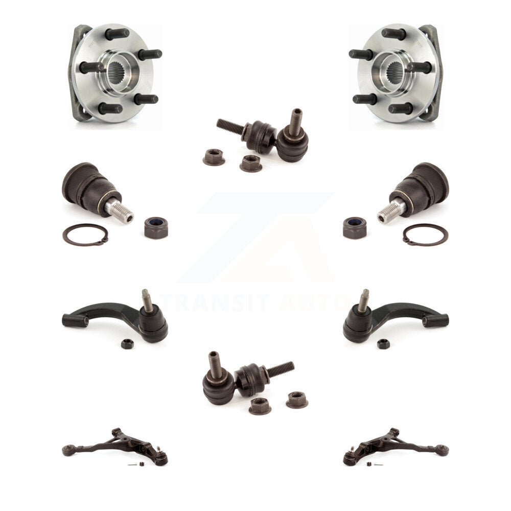 Bearing Lower Arm Upper Ball Joint Outer Tie Rod Link Front Kit (10Pc) For Dodge