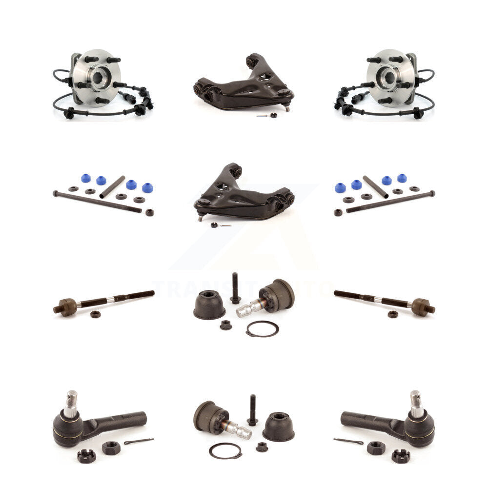 Lower Arm Upper Ball Joint Outer Inner Tie Rod & Link Front Kit (12Pc) For Ford