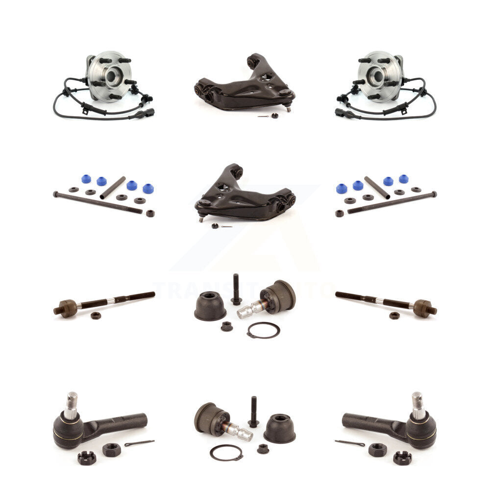 Lower Arm Upper Ball Joint Outer Inner Tie Rod & Link Front Kit (12Pc) For Ford