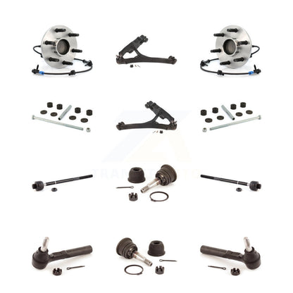 Hub Lower Arm Upper Ball Joint Outer Inner Tie Rod Link Front Kit (12Pc) For GMC