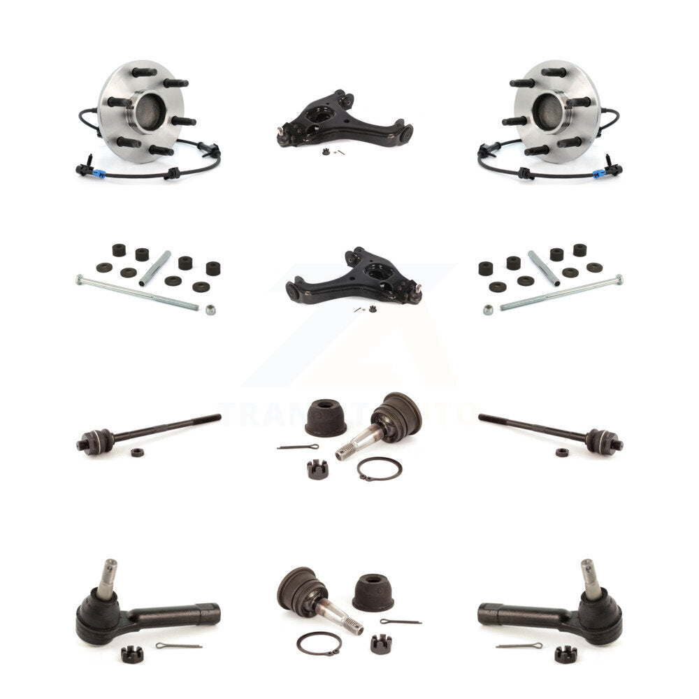 Hub Lower Control Arm Upper Ball Joint Outer Inner Tie Rod & Link Front Kit For
