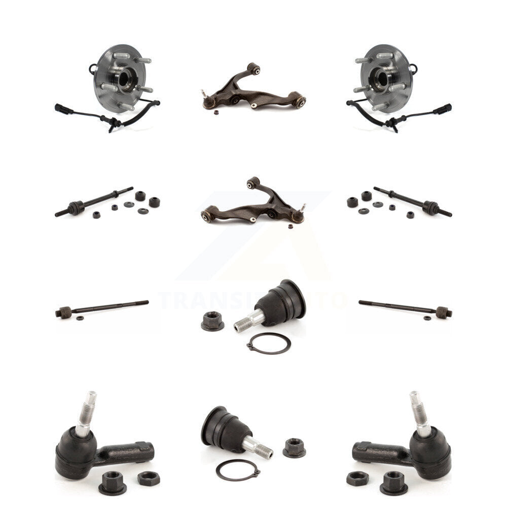Hub Lower Control Arm Upper Ball Joint Outer Inner Tie Rod & Link Front Kit For