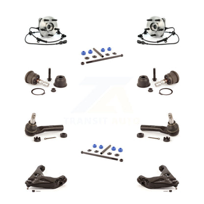 Hub Bearing Lower Control Arm Upper Ball Joint Outer Tie Rod Link Front Kit For