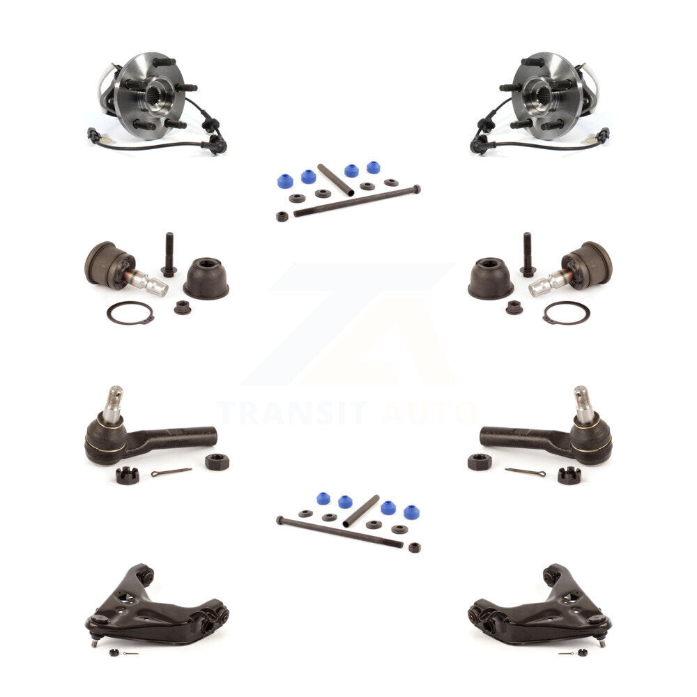 Hub Bearing Lower Control Arm Upper Ball Joint Outer Tie Rod Link Front Kit For