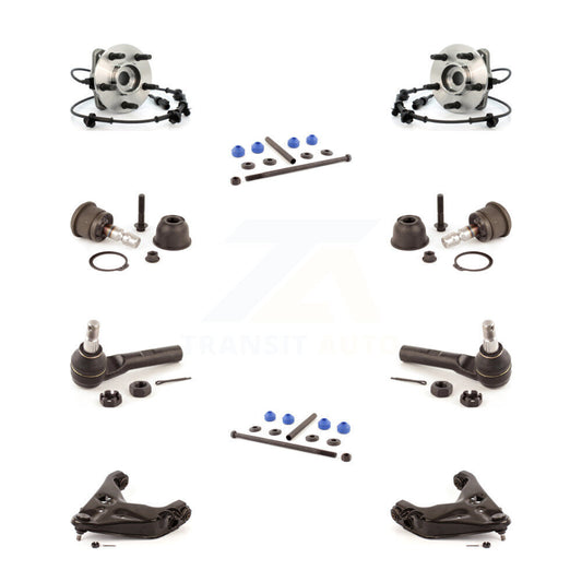 Bearing Lower Arm Upper Ball Joint Outer Tie Rod Link Front Kit (10Pc) For Ford