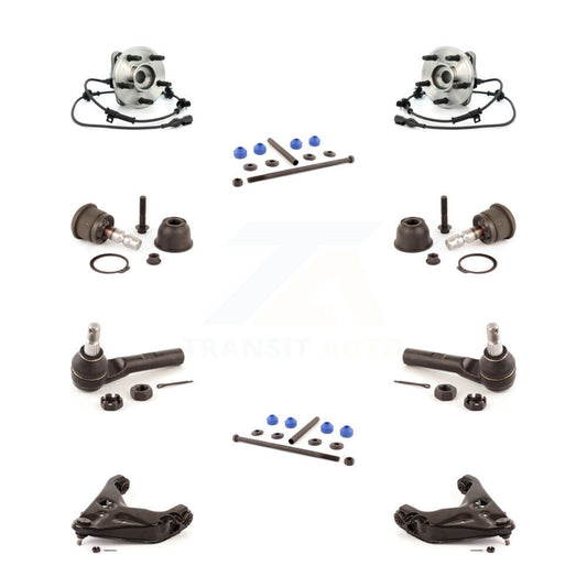 Bearing Lower Arm Upper Ball Joint Outer Tie Rod Link Front Kit (10Pc) For Ford