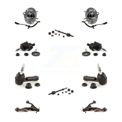 Hub Bearing Lower Control Arm Upper Ball Joint Outer Tie Rod Link Front Kit For
