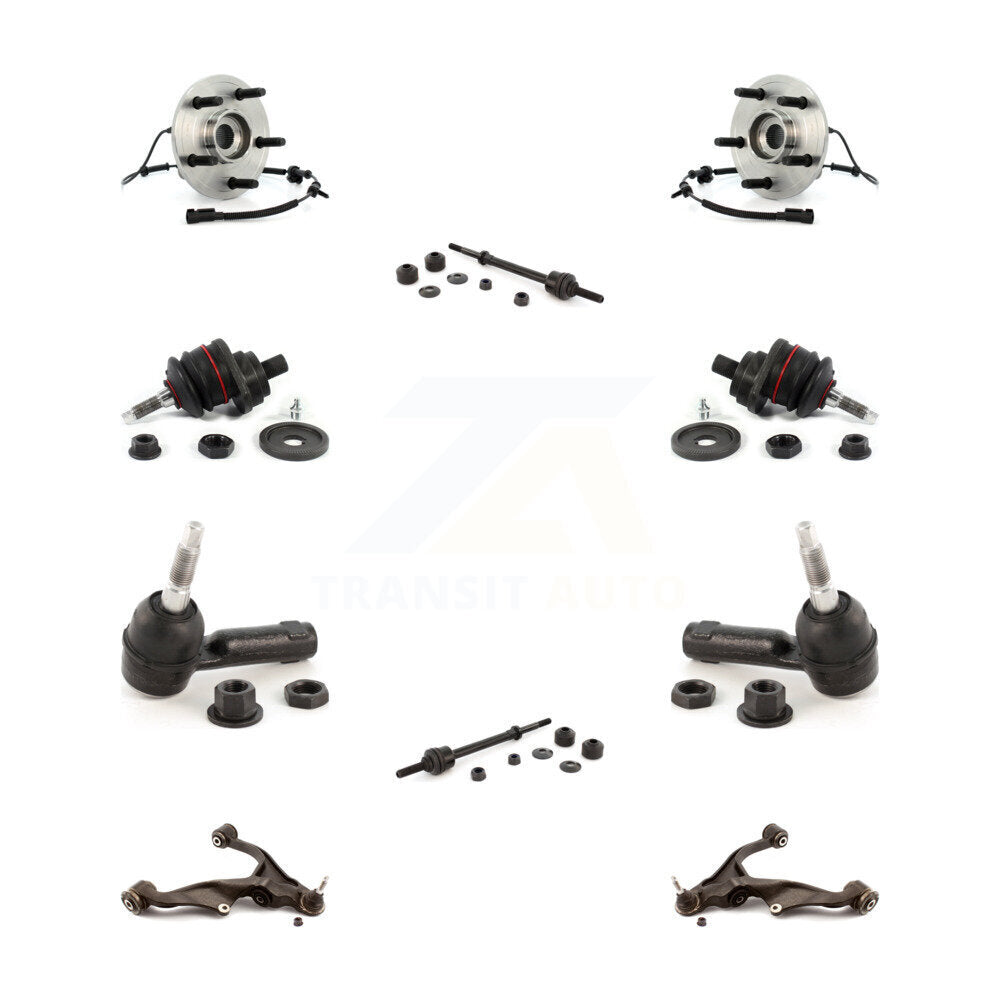 Hub Bearing Lower Control Arm Upper Ball Joint Outer Tie Rod Link Front Kit For