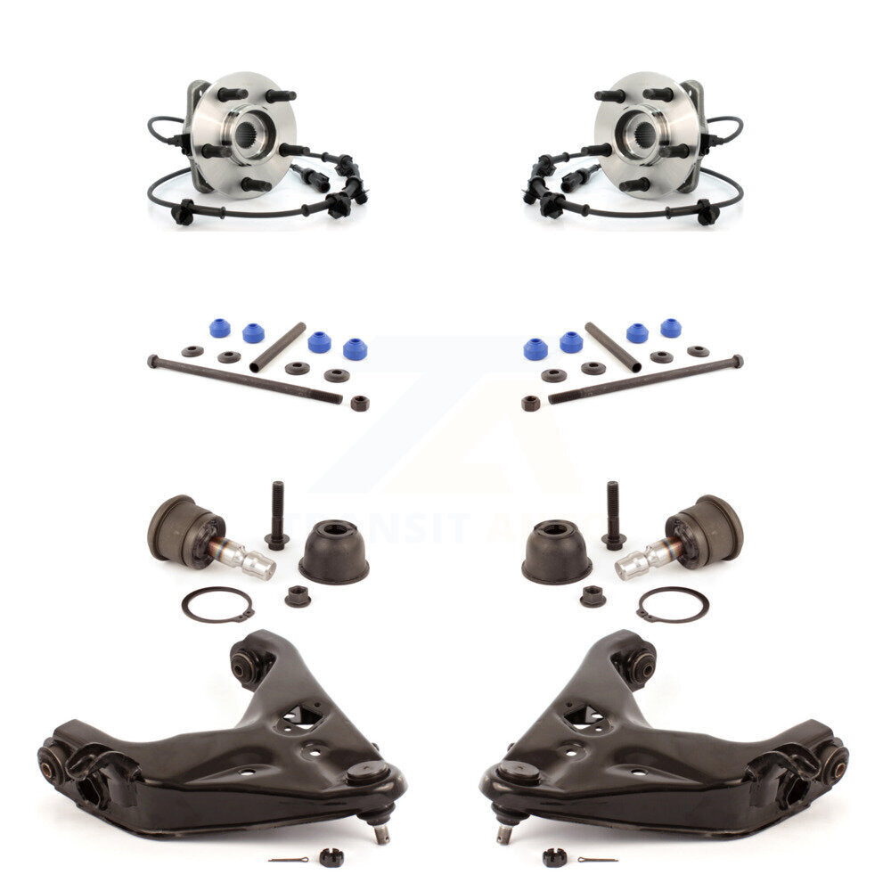 Bearing Lower Arm Upper Ball Joint Outer Tie Rod & Link Front Kit (8Pc) For Ford
