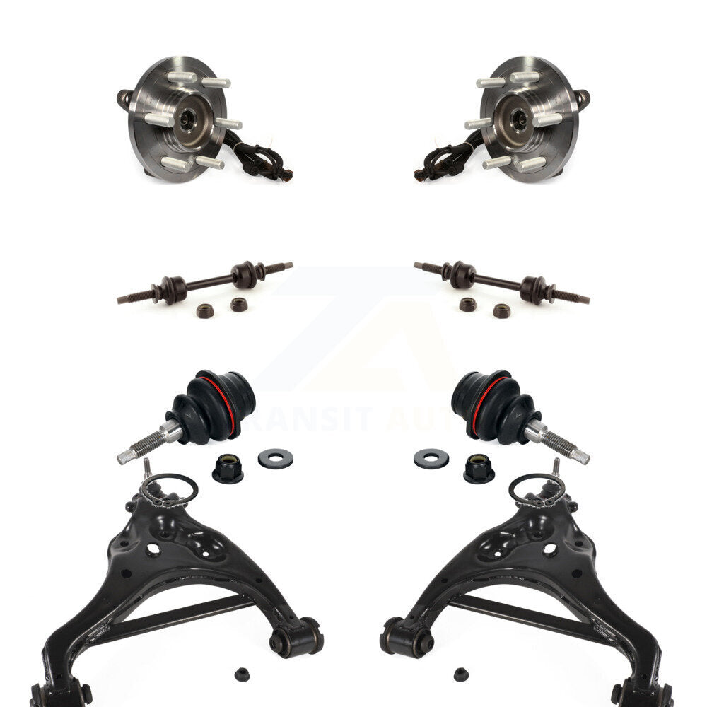 Hub Bearing Lower Control Arm Upper Ball Joint Outer Tie Rod Link Front Kit For