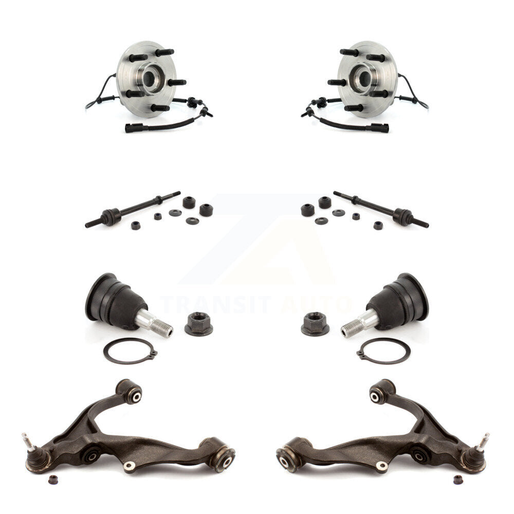Hub Bearing Lower Control Arm Upper Ball Joint Outer Tie Rod Link Front Kit For