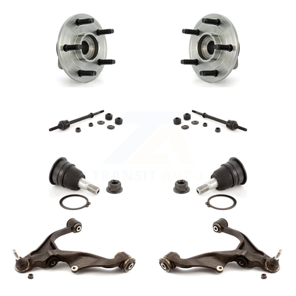 Hub Bearing Lower Control Arm Upper Ball Joint Outer Tie Rod Link Front Kit For