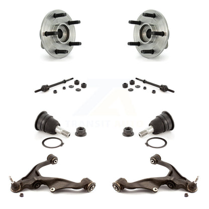 Hub Bearing Lower Control Arm Upper Ball Joint Outer Tie Rod Link Front Kit For