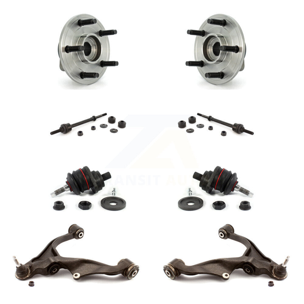 Hub Bearing Lower Control Arm Upper Ball Joint Outer Tie Rod Link Front Kit For