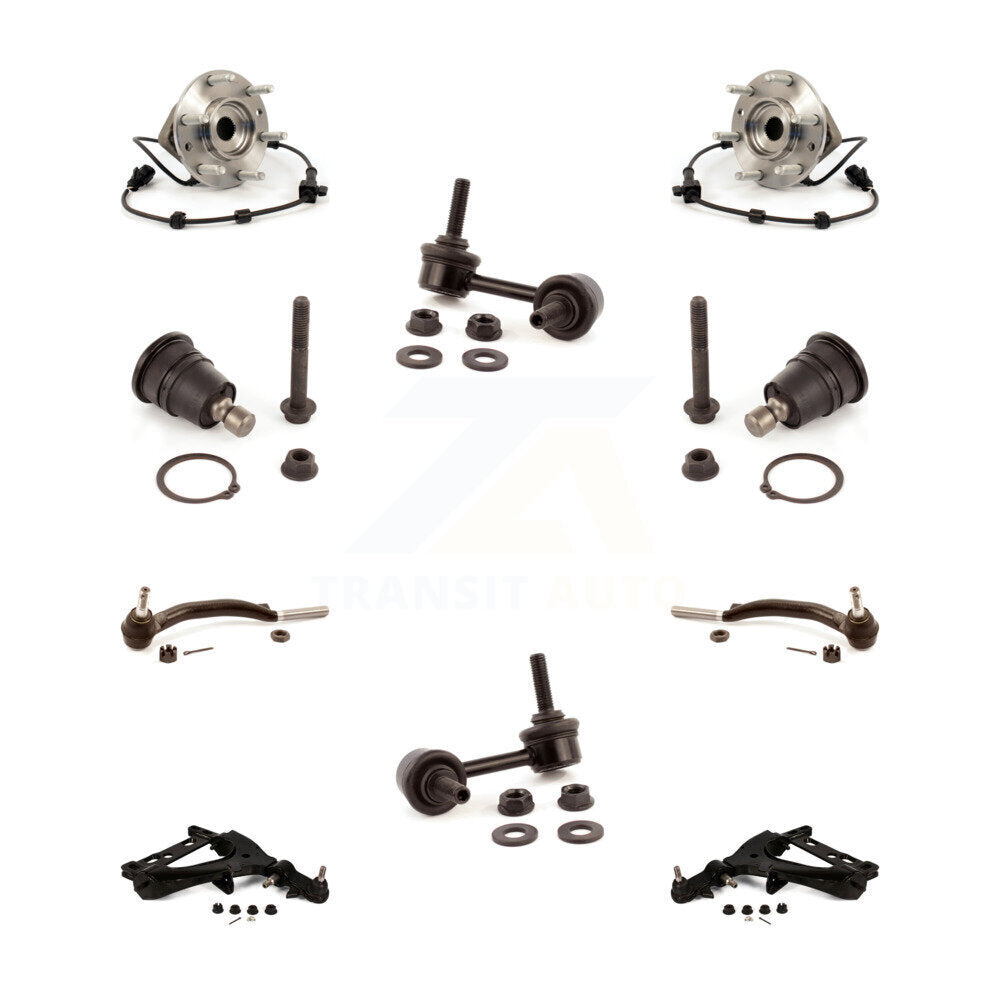Bearing Lower Arm Upper Ball Joint Outer Tie Rod & Link Front Kit (10Pc) For GMC