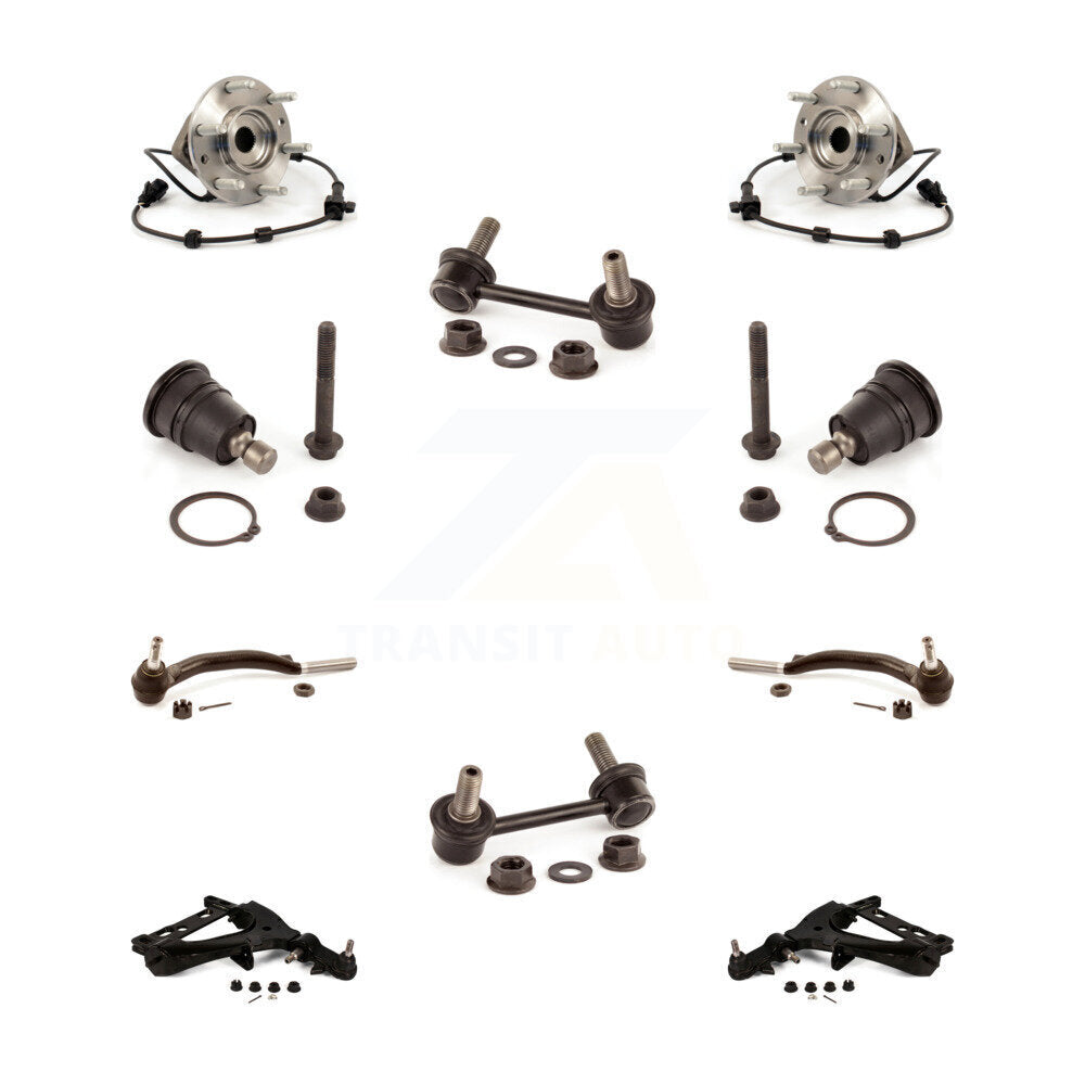 Bearing Lower Arm Upper Ball Joint Outer Tie Rod & Link Front Kit (10Pc) For GMC