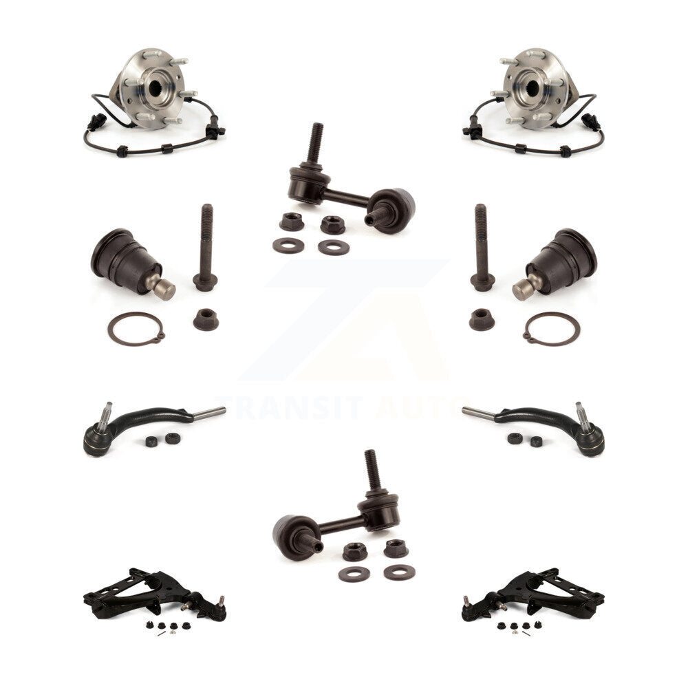 Bearing Lower Arm Upper Ball Joint Outer Tie Rod & Link Front Kit (10Pc) For GMC