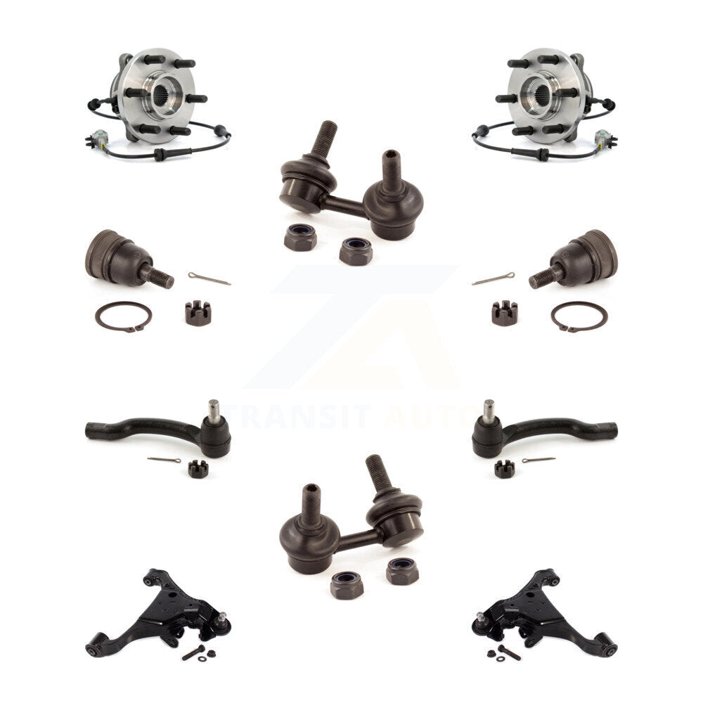 Bearing Lower Control Arm Upper Ball Joint Outer Tie Rod Link Front Kit For 4WD