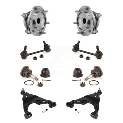 Hub Bearing Lower Control Arm Upper Ball Joint Outer Tie Rod Link Front Kit For
