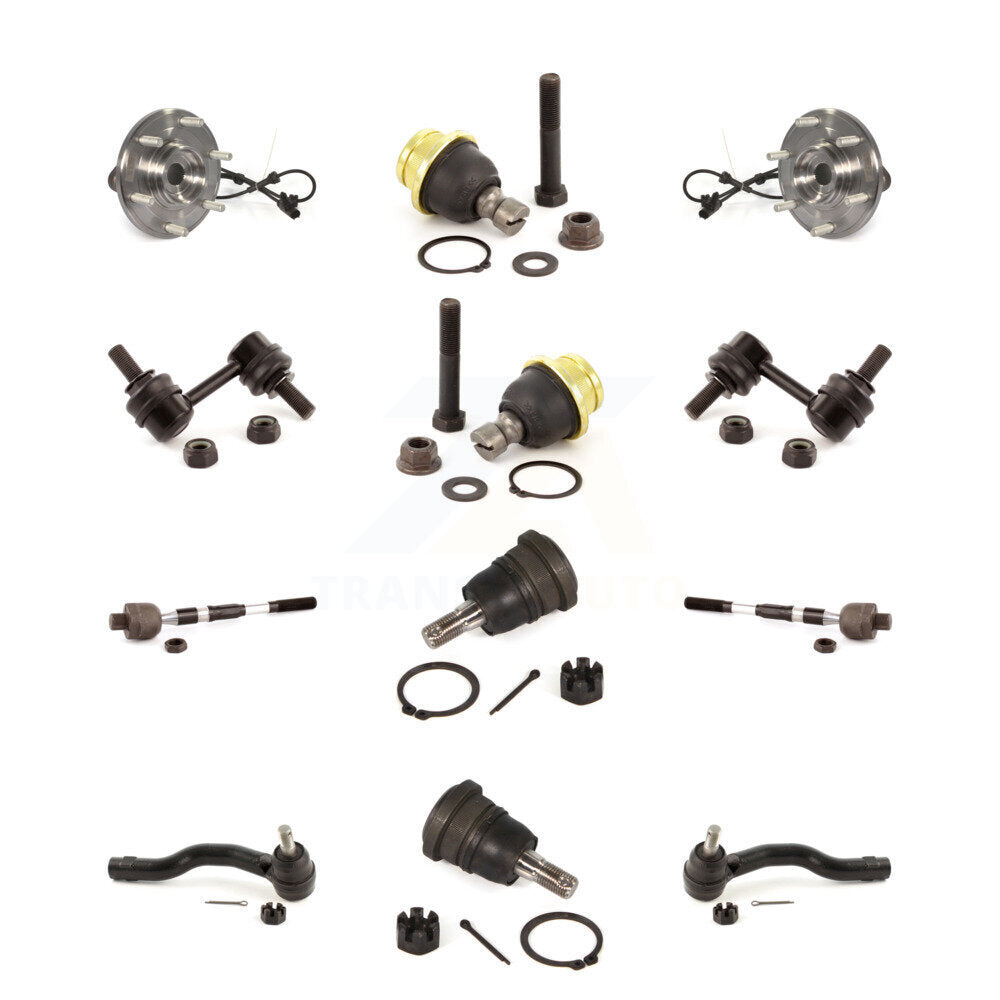 Hub Bearing Upper Lower Ball Joint Outer Inner Tie Rod Link Front Kit For Nissan