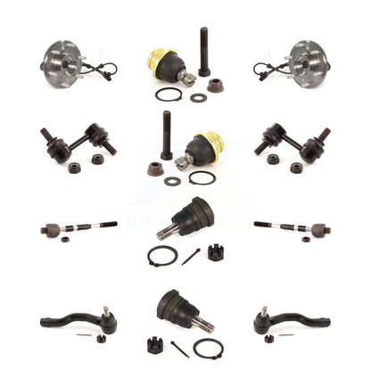Hub Bearing Upper Lower Ball Joint Outer Inner Tie Rod Link Front Kit For Nissan