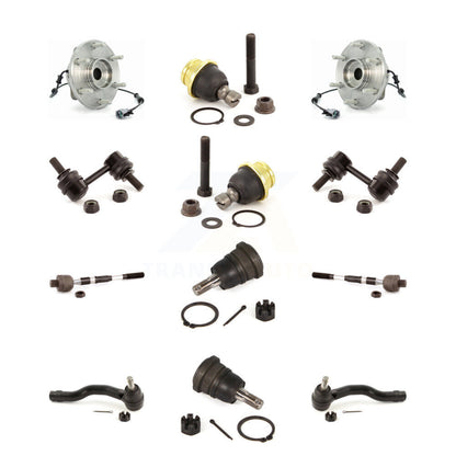 Hub Bearing Upper Lower Ball Joint Outer Inner Tie Rod Link Front Kit For Nissan