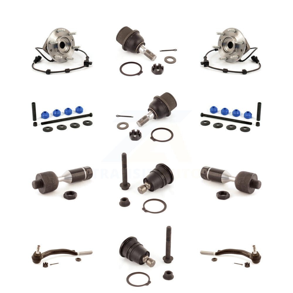 Bearing Upper Lower Ball Joint Outer Inner Tie Rod Link Front Kit (12Pc) For GMC