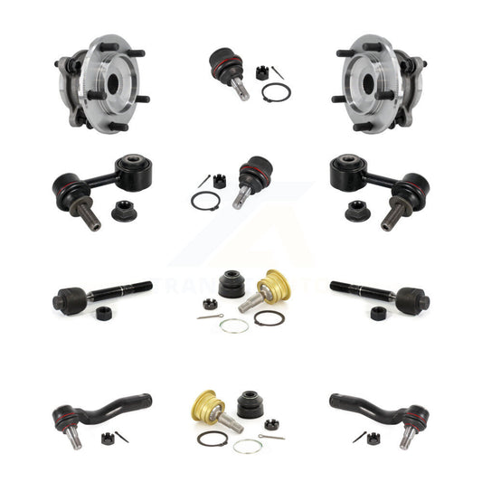 Bearing Upper Lower Ball Joint Outer Inner Tie Rod Link Front Kit (12Pc) For 4WD