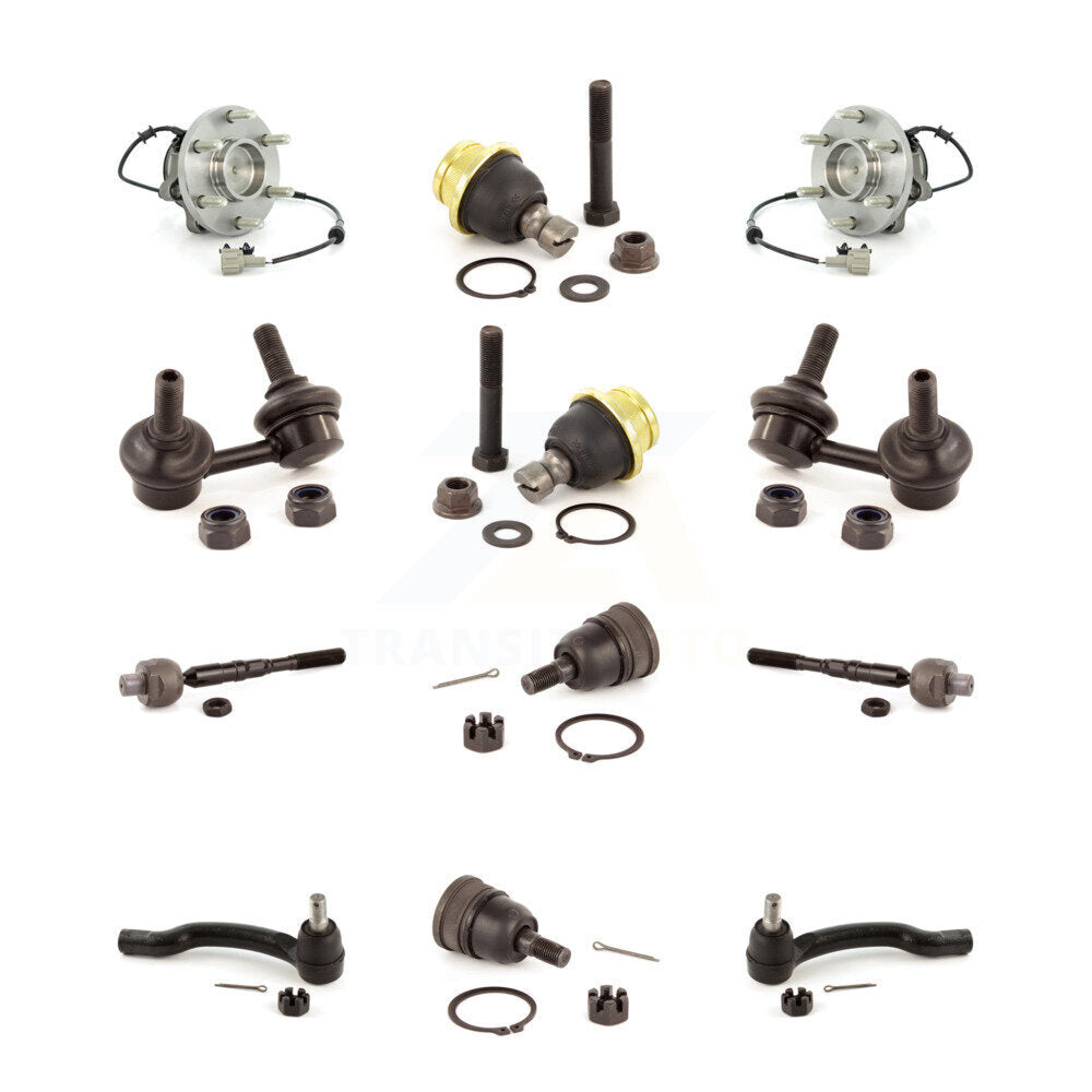 Bearing Upper Lower Ball Joint Outer Inner Tie Rod Link Front Kit (12Pc) For RWD