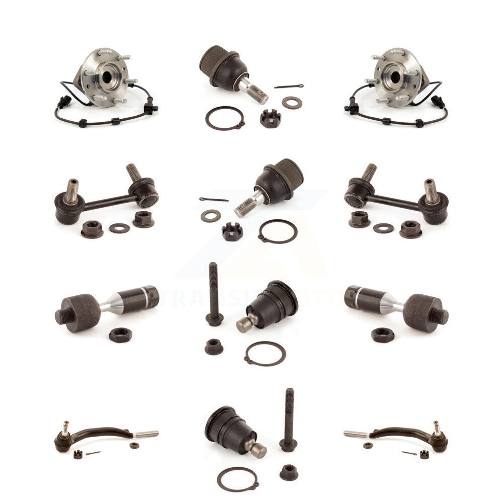 Bearing Upper Lower Ball Joint Outer Inner Tie Rod Link Front Kit (12Pc) For GMC