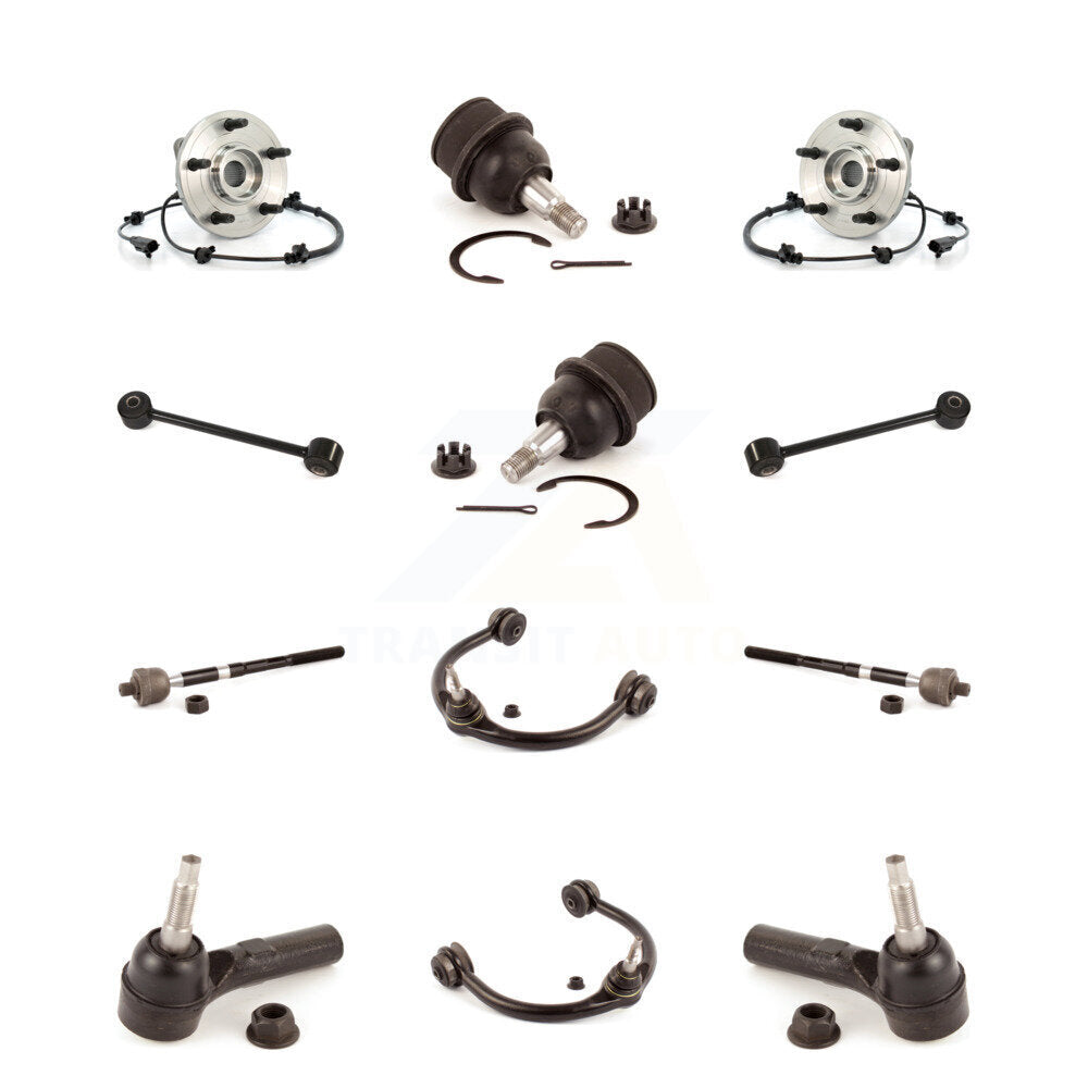 Upper Arm Lower Ball Joint Outer Inner Tie Rod & Link Front Kit (12Pc) For Jeep