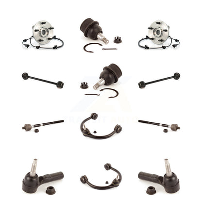 Upper Arm Lower Ball Joint Outer Inner Tie Rod & Link Front Kit (12Pc) For Jeep