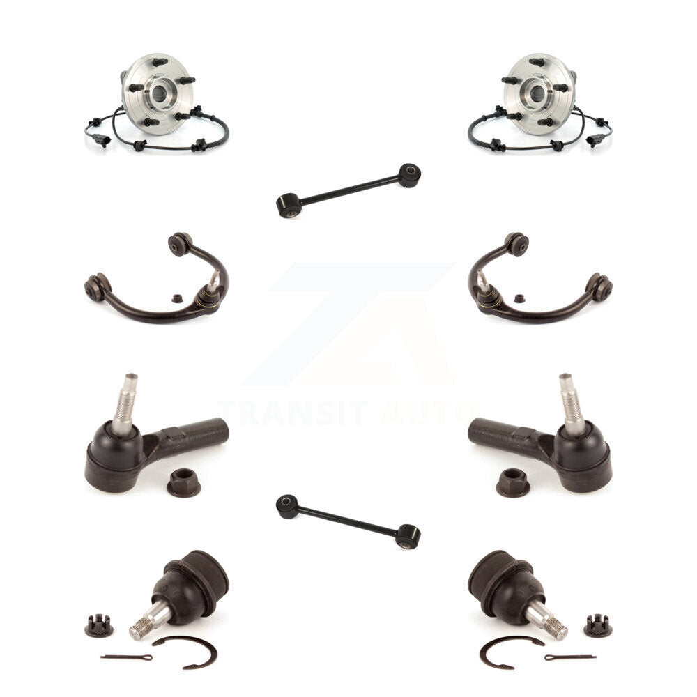 Bearing Upper Arm Lower Ball Joint Outer Tie Rod Link Front Kit (10Pc) For Jeep