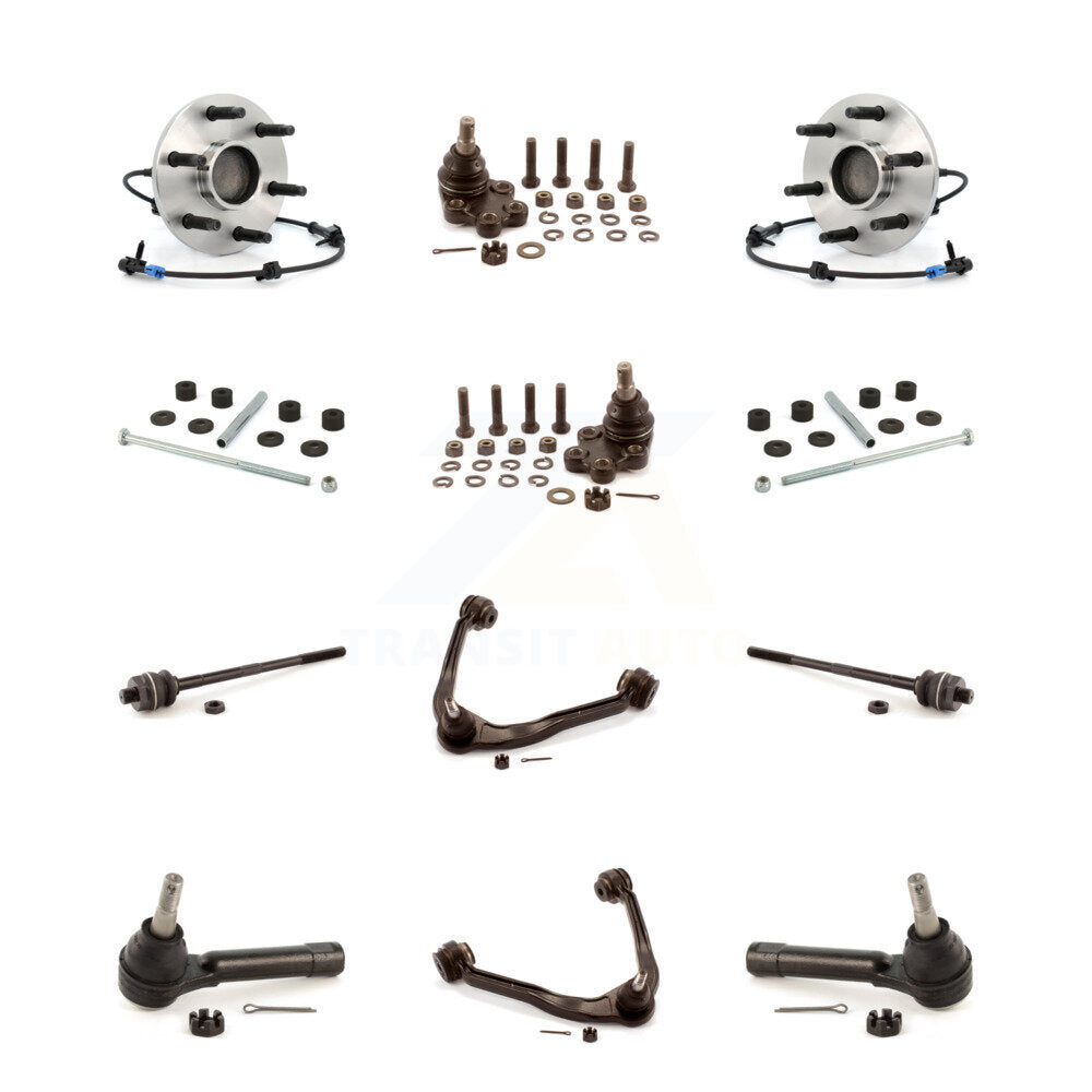 Hub Upper Arm Lower Ball Joint Outer Inner Tie Rod Link Front Kit (12Pc) For GMC