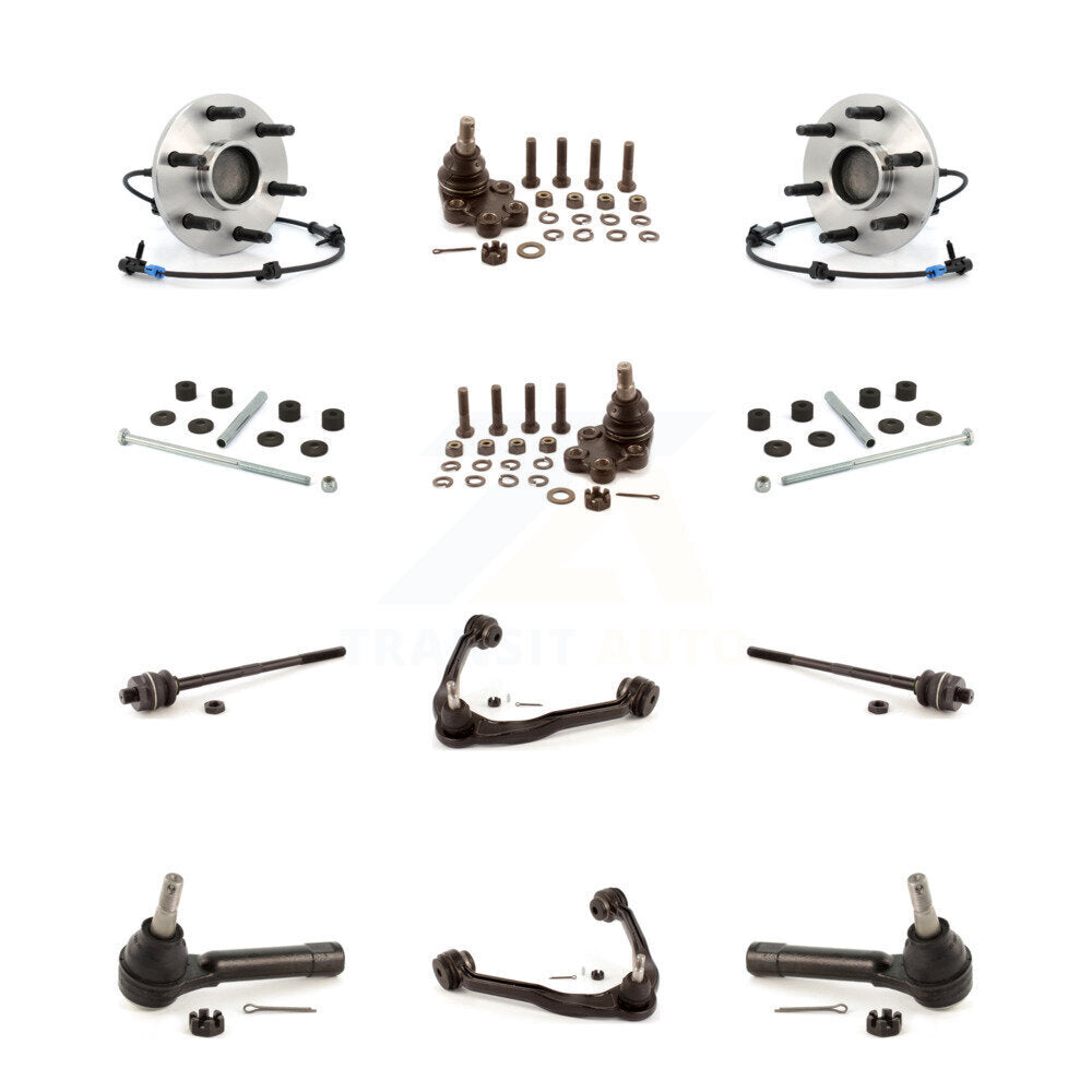 Hub Upper Arm Lower Ball Joint Outer Inner Tie Rod Link Front Kit (12Pc) For GMC