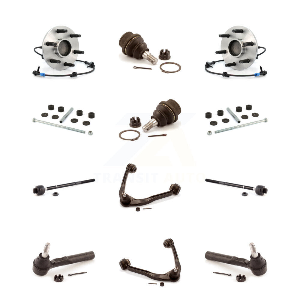 Hub Upper Arm Lower Ball Joint Outer Inner Tie Rod Link Front Kit (12Pc) For GMC