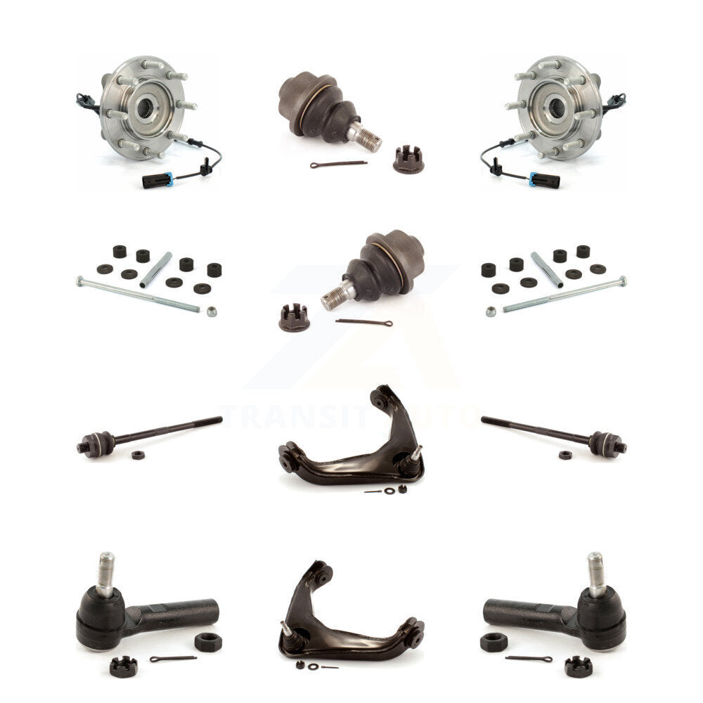Upper Arm Lower Ball Joint Outer Inner Tie Rod Link Front Kit (12Pc) For GMC HD